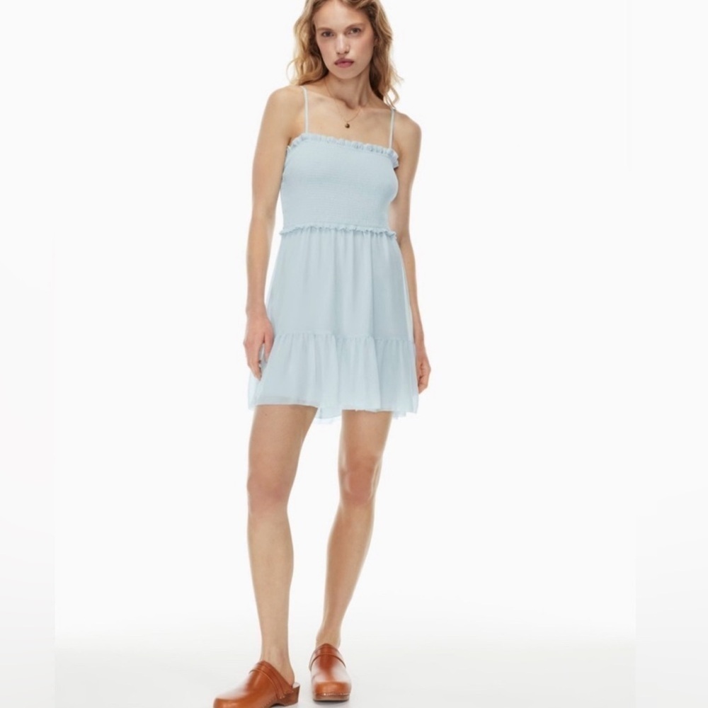Aritzia Wilfred Tempest Sleeveless Mini Dress in Heatwave Blue